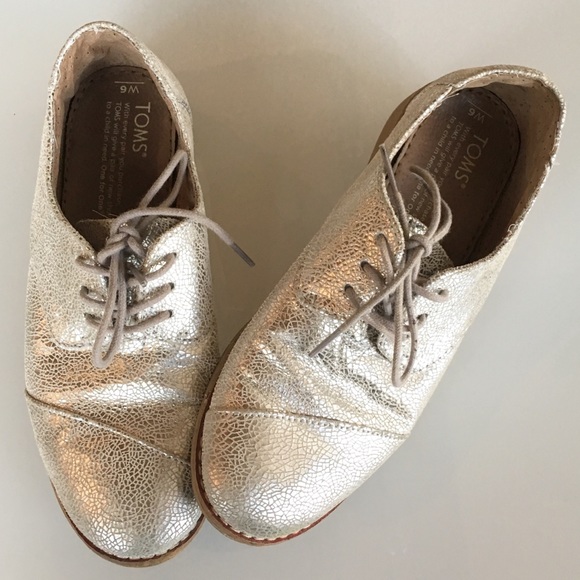 Toms crackle silver brogues - Picture 3 of 9